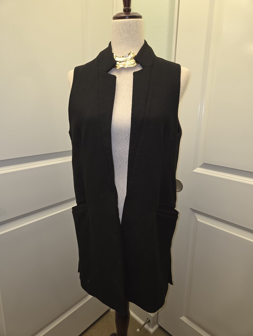 Zara Basic Collection Black Vest Jacket Size M